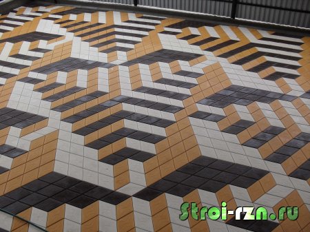 3D Мощение тротуарной плитки в Рязани
